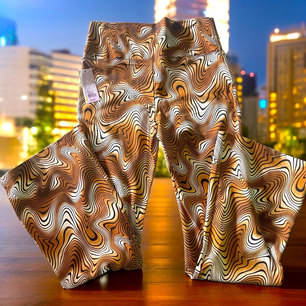 Wild Fable Brown Swirl Flared Pants Size XXL NWT